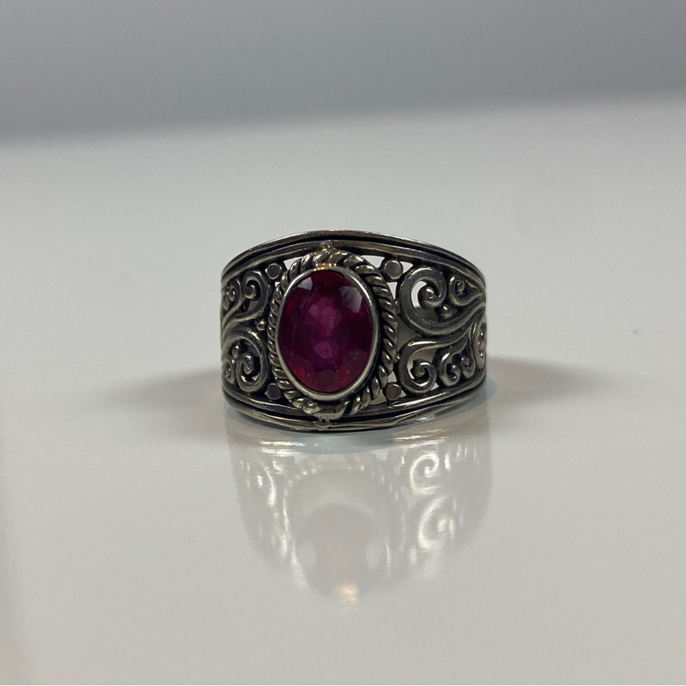 Ruby Ring 925 Sterling Silver - image 1